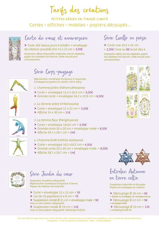 Tarifs / Fins de séries