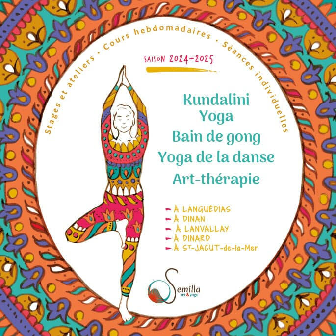 affiche et tract pour Semilla, association d&#39;art &amp; yoga